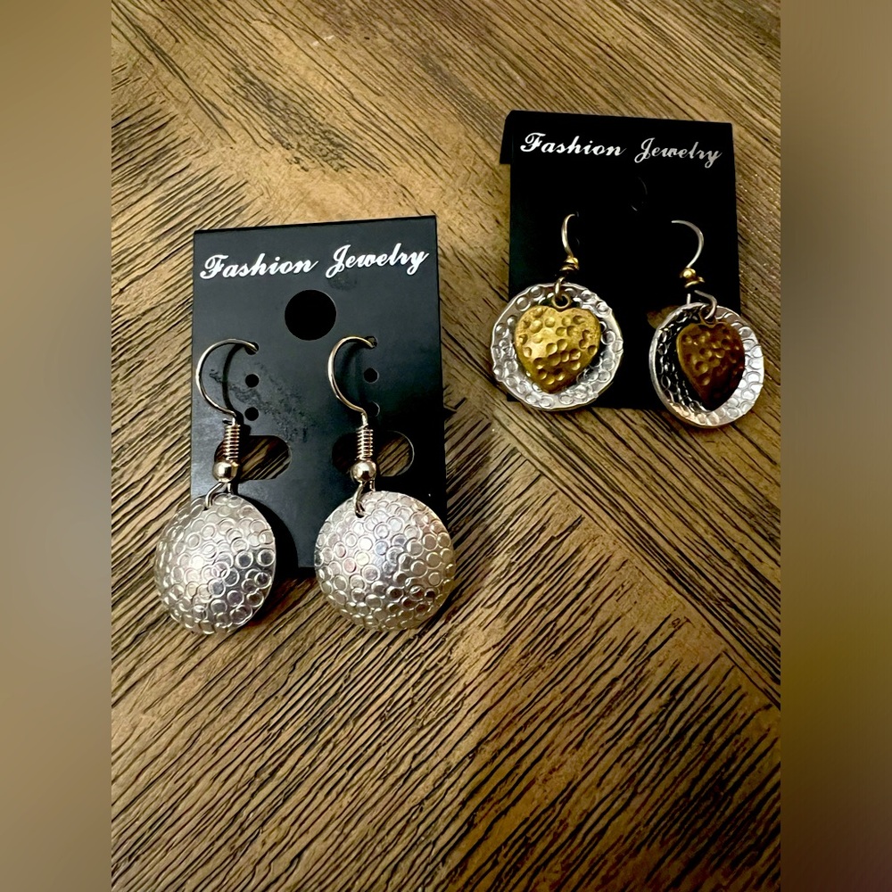 Stamped metal earrings
